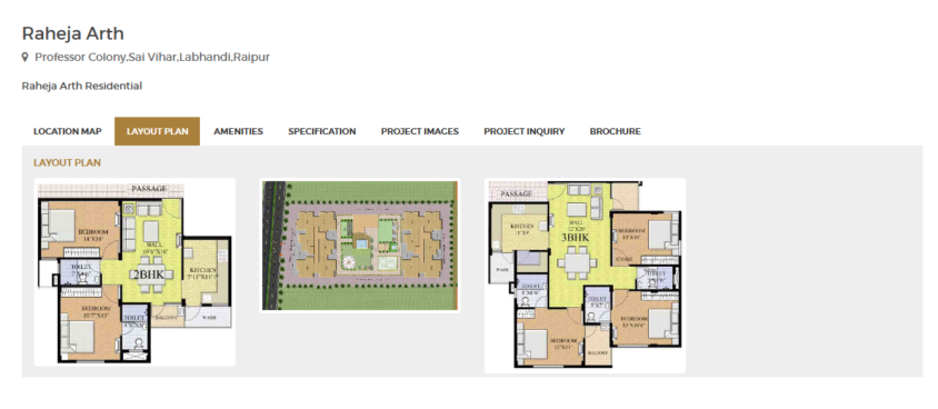 layout of a real estate property