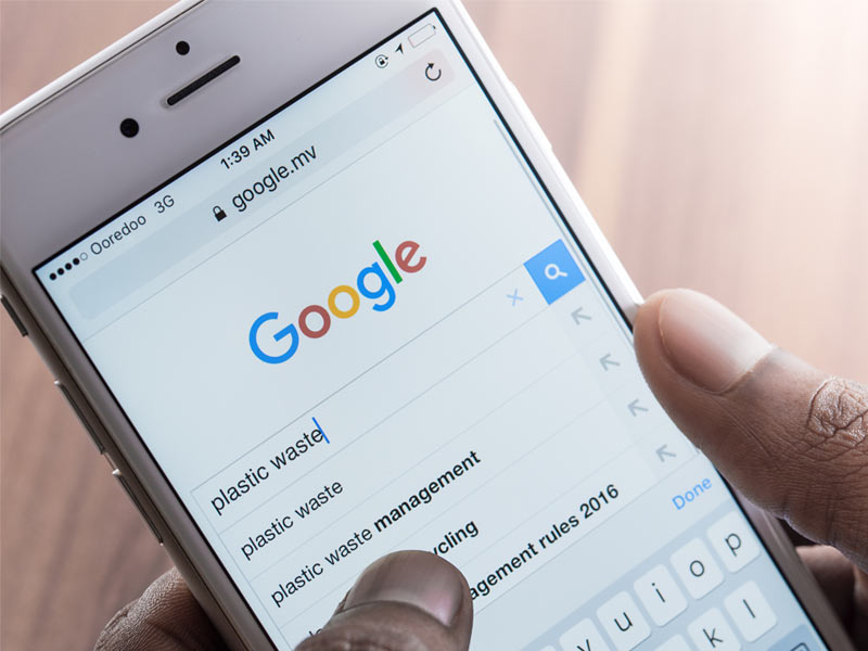 Increase in Google search through mobile